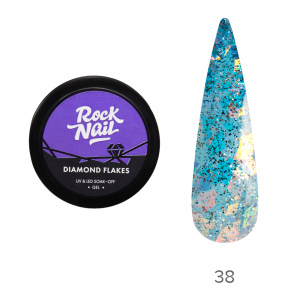 Rocknail Гель краска Diamond flakes 038 Expensive Taste