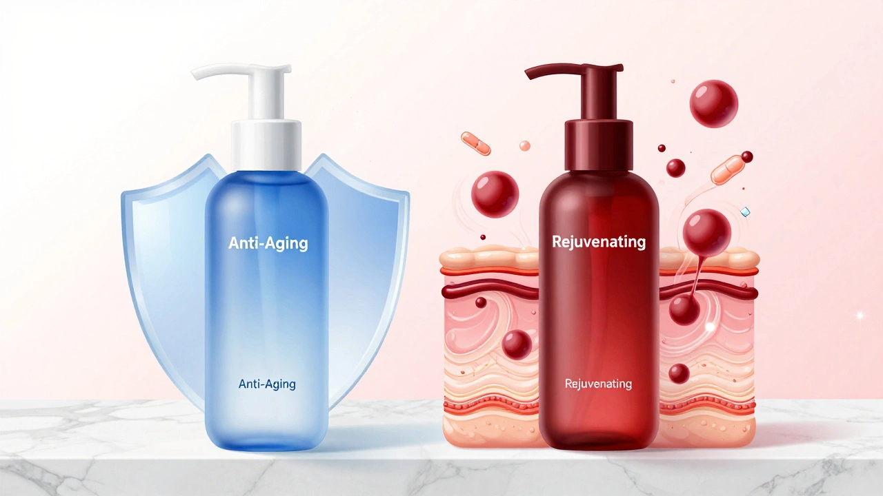 Два крема: антивозрастной с защитными частицами и омолаживающий с проникающими молекулами.