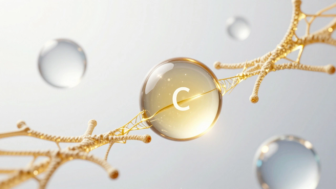 Концептуальное изображение активных компонентов косметики и коллагена